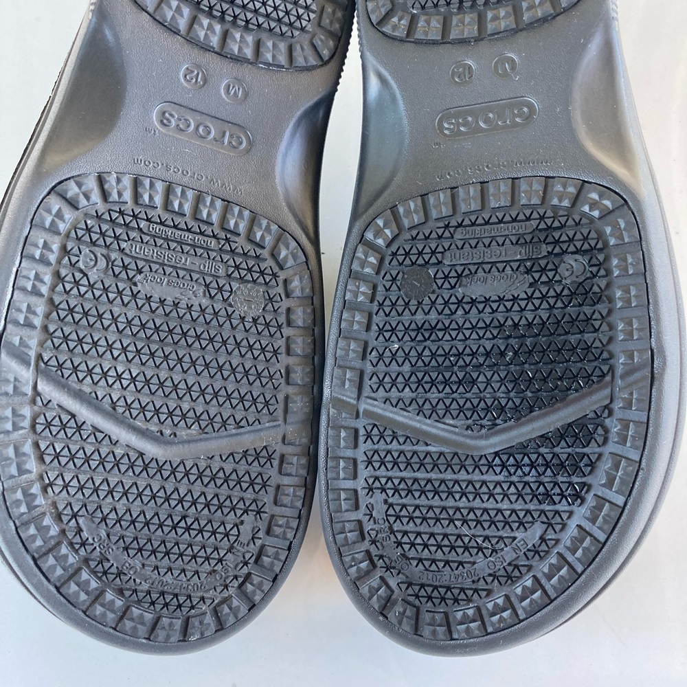 Crocs On The Clock Work Slip On Size 12 - image 6